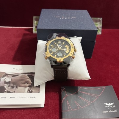Feice Men's Chronograph Quartz Watches Japanes Movement Sport Luminous