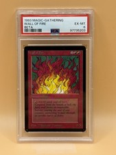 Wall of Fire – MTG Beta (1993) – PSA 6 EX-MT - Magic the Gathering