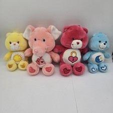Vtg 2004 Care Bear Plush Lot Of 4 Secret Bedtime Funshine Lotsa Heart Cousins