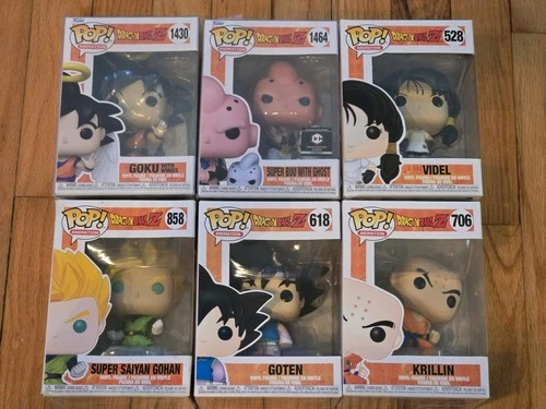 Funko Pop! Vinyl: Dragon Ball Z Lot Of 6! Goku Buu Videl Goten Gohan Krillin