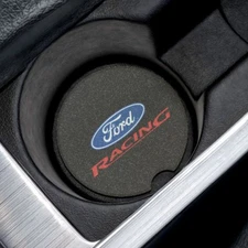 Ford Racing Soapstone Car Coaster – Vehicle Interior Accessory 