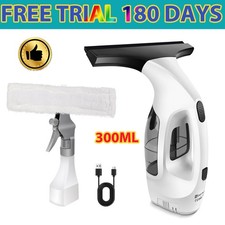 Cordless Window Vacuum Cleaner Rechargeable with Spray Bottle & Microfibre Cover