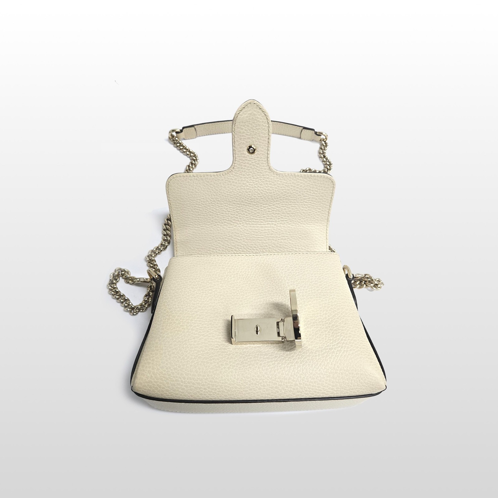 Gucci Beige Interlocking GG Chain Mini Shoulder B… - image 5