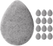 KOL Face Scrubber, Charcoal Infused Exfoliating 12 Count Pack of 1 , Grey