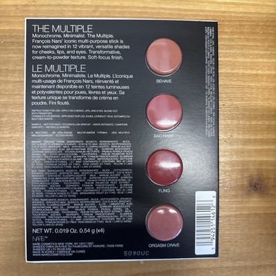 NARS The Multiple Multi-Use Stick Sample Card Behave Bad Habit Fling Orgasm