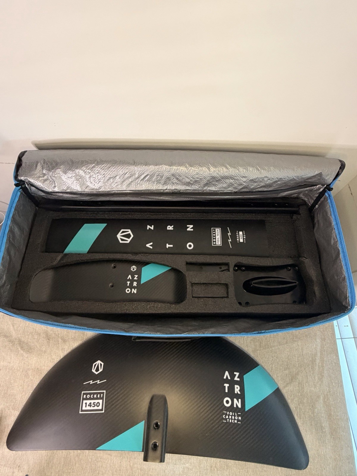 Aztron Rocket Foil 1450 Hydrofoil Kit 600 Mast Carbon Wing Surf Kite Wake