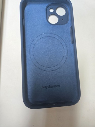 SuydanBox Magnetic Case Cobalt Blue Silicone Protective Cover for iPhone 15 6.1" - Picture 3 of 4