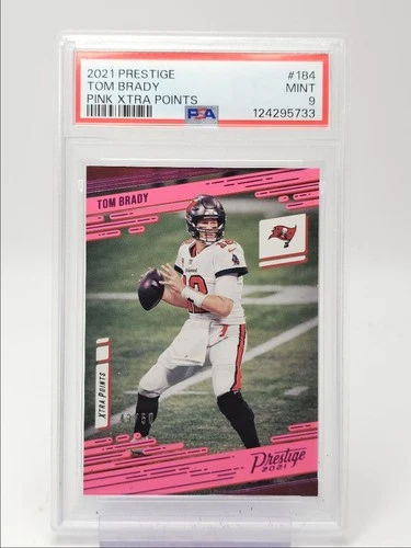 TOM BRADY 2021 PRESTIGE XTRA POINTS PINK BUCCANEERS #184 /50 PSA 9 Q3813