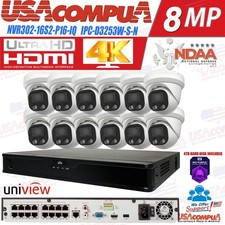 UNIVIEW 16CH 4K NVR NDAA Network Uniview 12 x 4 5MP Audio IP Camera Kit di Sicurezza