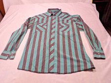Wrangler Pearl Snap Button Western Button Down Long Sleeve Shirt Mens Sz XLT