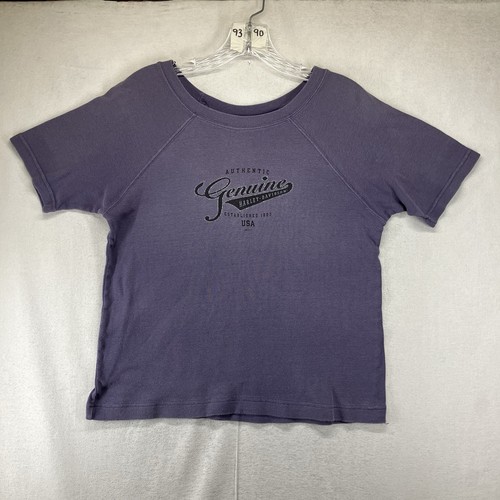Women's Harley Davidson T Shirt Light Purple Thick Knit Large Glitter y2k BOXY