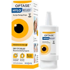 Optase Hylo Relief Dry Eye Drops - Fast-Acting Preservative Free Eye Drops for D