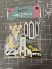 Jolee’s Boutique Catholic Wedding Scrapbook Stickers SPJB366 candles stained gla