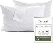 4 Pack Queen Size Pillow Protectors with Zipper Oeko-TEX Certified Pillow Covers