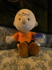 Kohls Cares Charlie Brown Plush Orange Shirt 12" Peanuts 