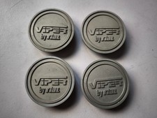 Seltene Original Viper by RIAL N08 Alufelge Nabenkappe Abdeckung Nabe Grau SET