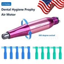 Dental Hygiene Prophy Handpiece Air Motor 4Holes 4:1 Nose Cone 360 Swivel pink