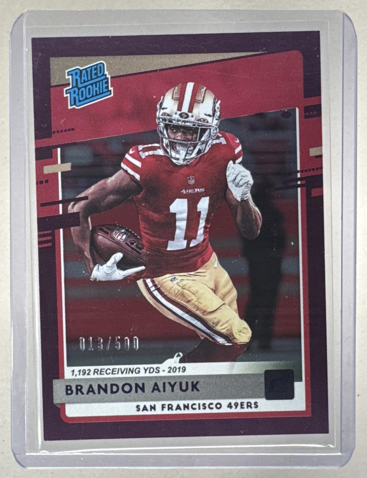 Brandon Aiyuk Panini Donruss #319 Season Stat Line