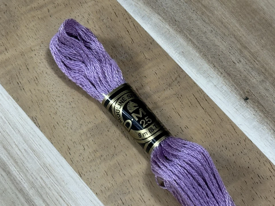 ✅DMC 25 EMBROIDERY FLOSS ✅MOULINE ✅FRANCE ✅COTTON ✅#3836 ✅3 Boxes ✅ Lt. Purple - Image 4 of 4