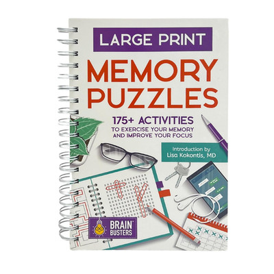 Large Print Memory Puzzles: 175+ Puzzles and Activities for Adults to Exercise M