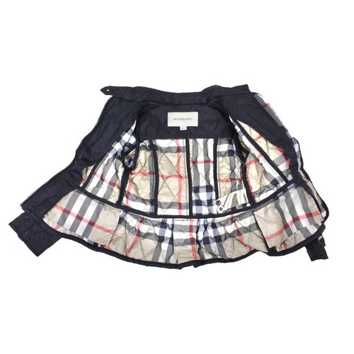 Chaqueta acolchada Burberry azul marino para niñas de 5 años ligera con cremallera - Imagen 6 de 13