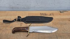 14" Made in Pakistan Bowie Knife w/ Sheath Wood Handle Full Tang