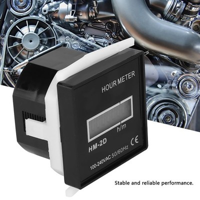 HM 2D AC100 240V Digital Electrical Counter LCD Display Time Meter Gauge Counter