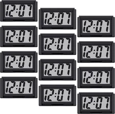 12 Pieces Mini Digital Clock Small Digital Clock Stick on Battery Operated Self 