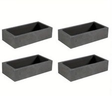 4 Pk - 2.2 Lb 1 kg Graphite Ingot Mold for Gold Silver Copper Aluminum Lead