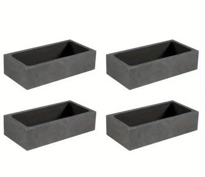 4 Pk - 2.2 Lb (1 kg) Graphite Ingot Mold for Gold Silver Copper Aluminum Lead