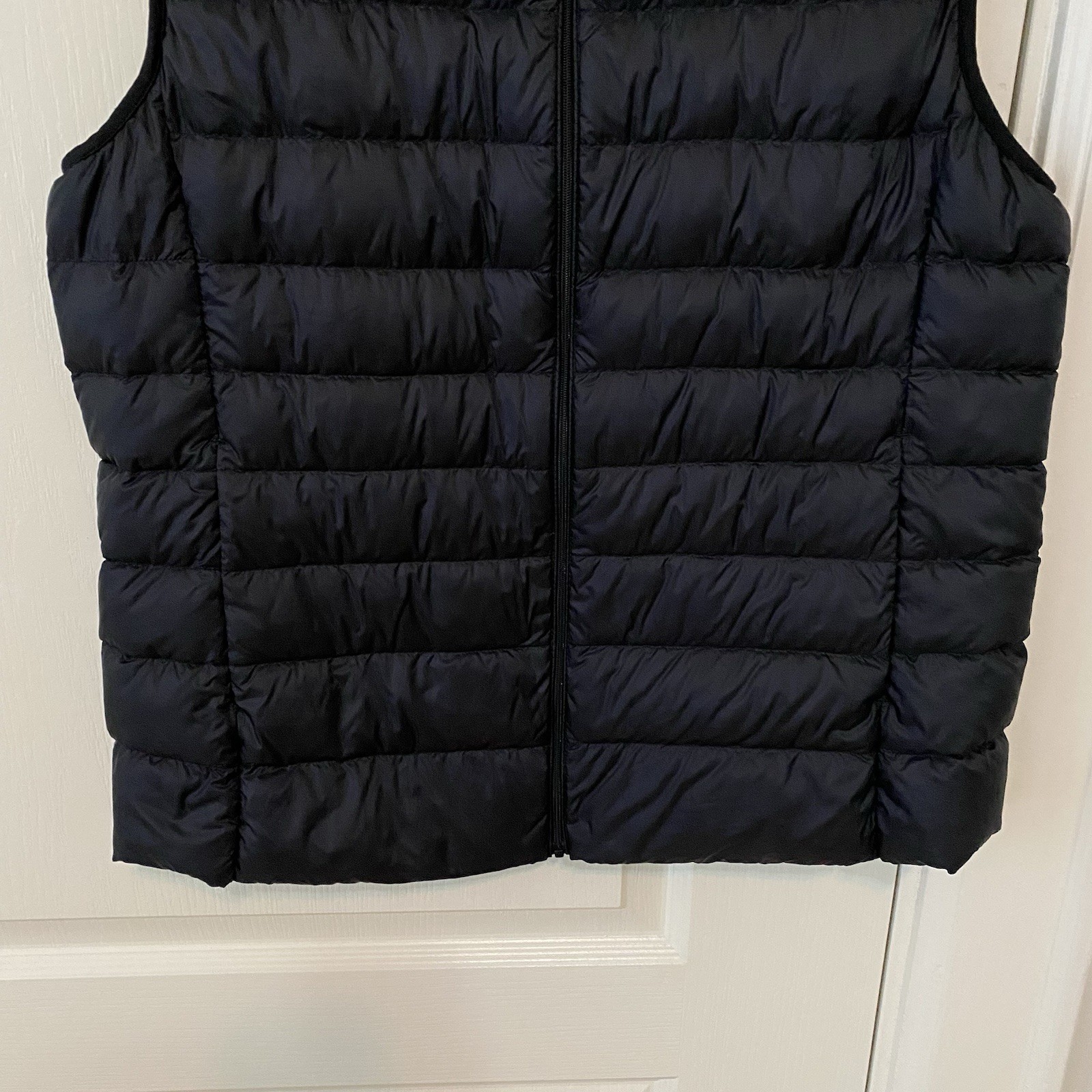 Uniqlo Ultra Light Down Lightweight Quilted Zip Black Puffer Vest Women's XL thumbnail 4