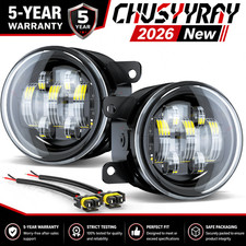 Pair Clear Led Fog Light For Ford Mustang Coupe 2005-2014 Bumper Driving
