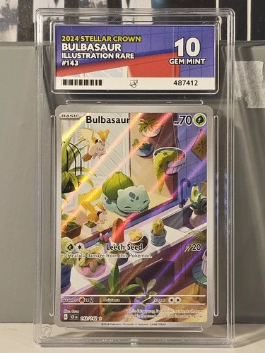 Ace Grading Pokémon TCG Bulbasaur 143/142 Stellar Crown IR Holo English 2024