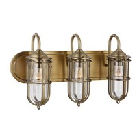 Badleuchte Wand E27 IP44 B: 54,3 Cm 3-Flammig LäNglich Metall Glas Lampe Spiegel