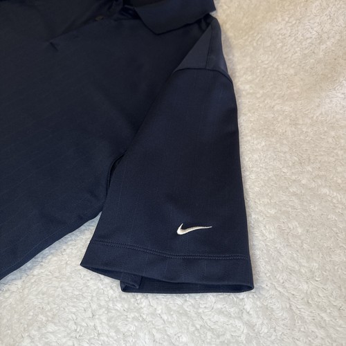 Nike Golf Dri-Fit Men's Size XL Deep Blue Short Sleeve Polo Shirt Medical Mutual - Picture 5 of 13