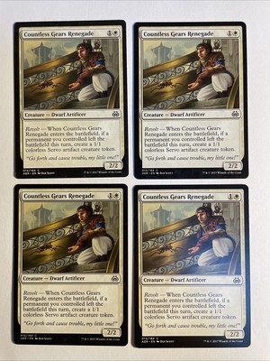 4x Mtg Aether Revolt Countless Gears Renegade NM Magic Karte Magic The Gathering