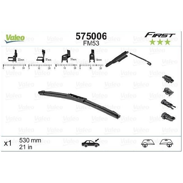 Wischblatt Vorne Rechts FüR Porsche Boxster 986 987 3.4 96 Bis 12 Valeo Neu FP-image