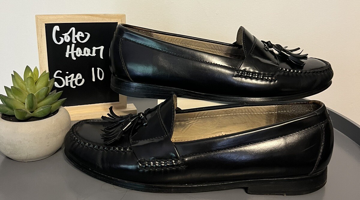 Cole Haan City Black Leather Penny Loafers Men display picture 3