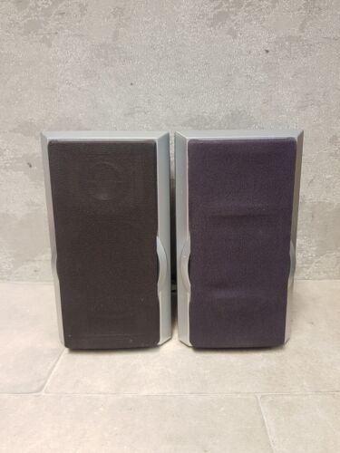 Paire de systèmes de haut-parleurs d'étagère sans marque - gris - unité seulement  - Photo 1 sur 10