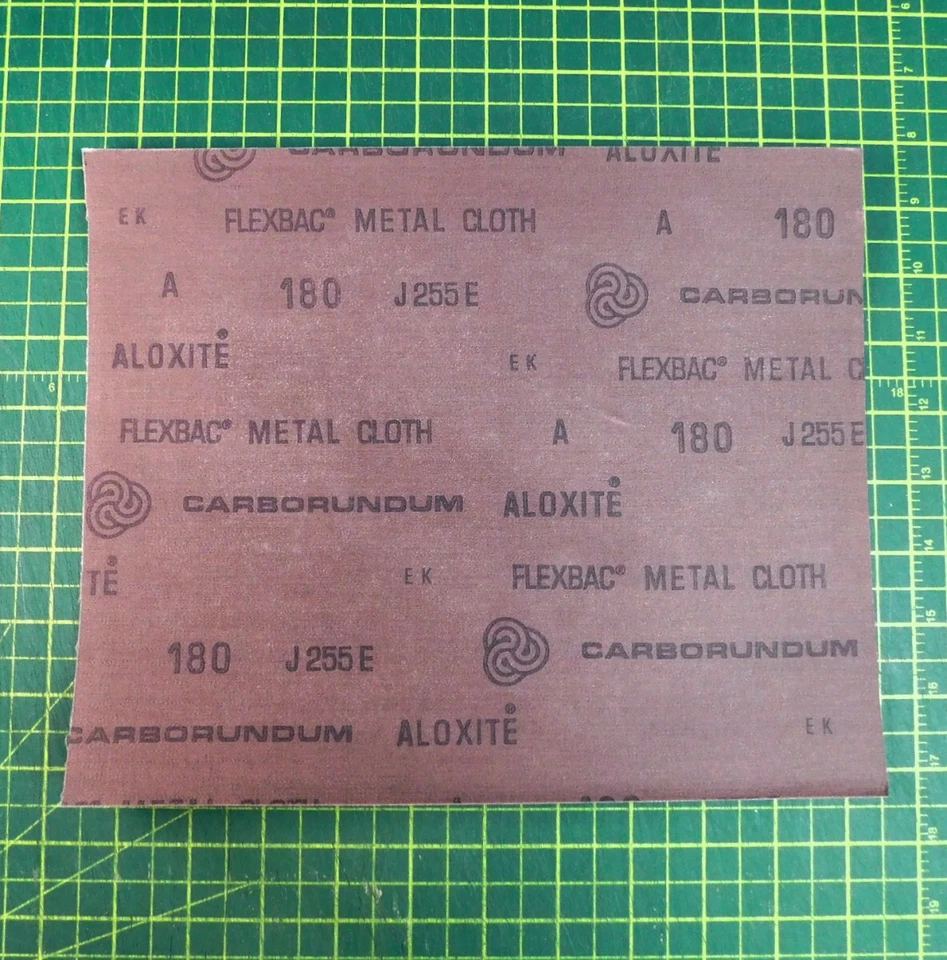 CARBORUNDUM FLEXBAC  METAL CLOTH 9 X 11 Abrasive Sheets  180 Grit (5 Sheets) - Image 2 of 2