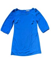 Old Navy Dress Women Med Royal Blue 3/4 Sleeve Mini Party Office