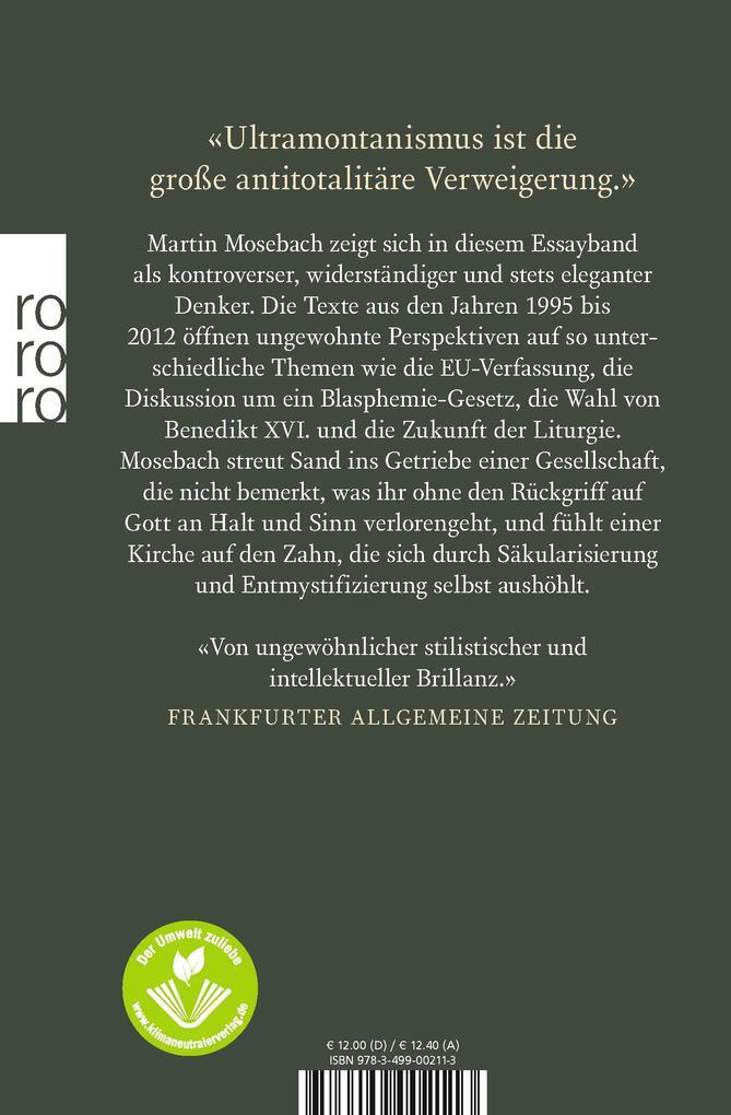 Thumbnail - Der Ultramontane | Martin Mosebach | 2021 | Deutsch | Der Ultramontane