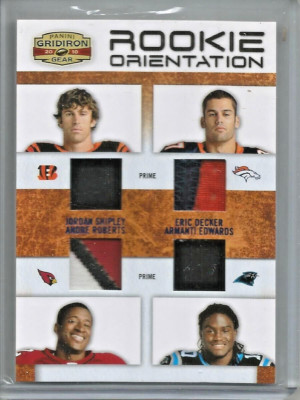 Jordan Shipley-Eric Decker-Nadre Roberts-Armanti Edwards 2010 Jersey RC #15/25