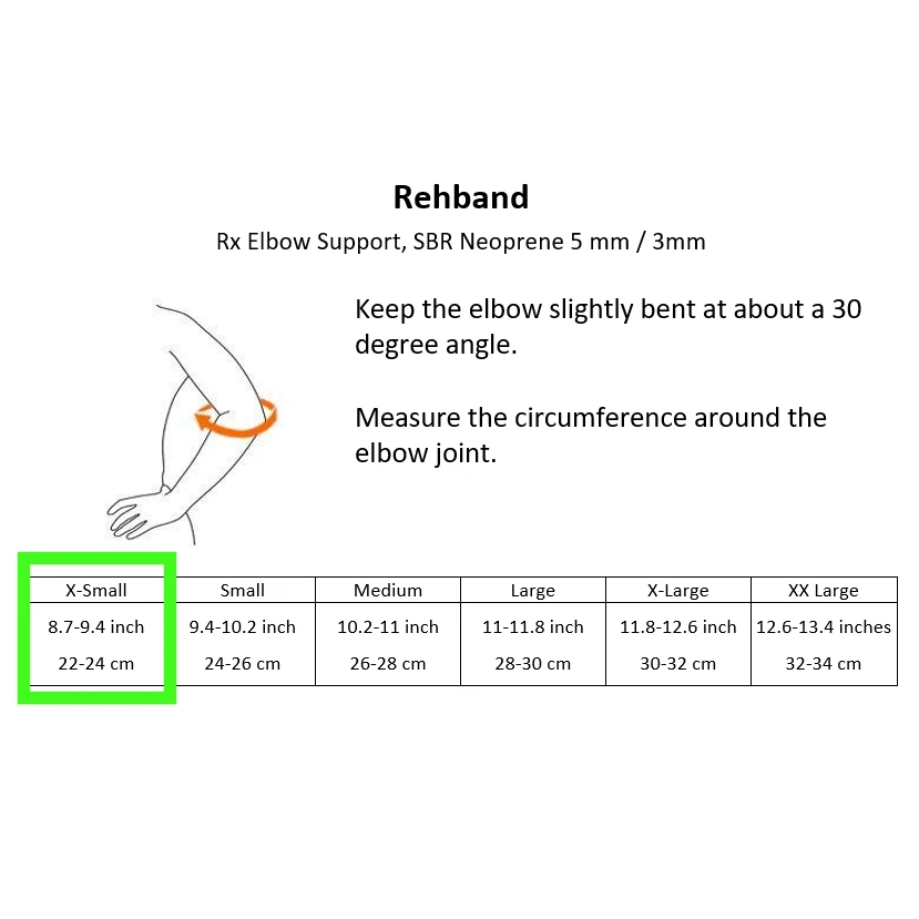 Rehband 102333-02 Rx Elbow Support (Black/Pink, XS) 5mm/3mm - Image 2 of 4