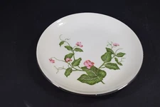 Homer Laughlin Rhythm Sweet Pea 7" Salad Plate Pink Flowers & Green Leaves