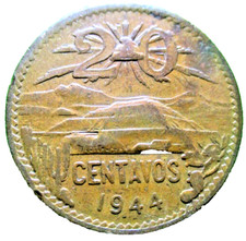 1944 MEXICO 20 CENTAVOS COIN  -  # 17/12/24
