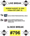 Los Angeles Lakers 2023-24 Panini Basketball 3x Box Mixer Break #796