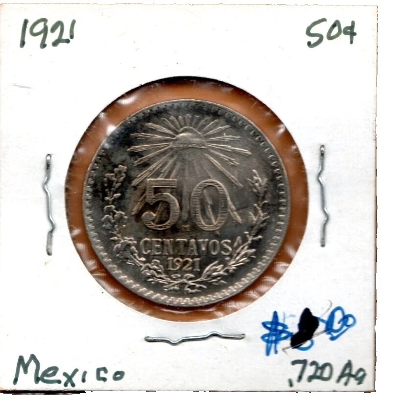 1921 Year Silver Mexican Coins