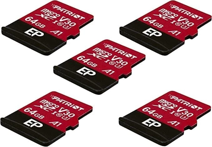 Patriot EP 64GB V30 A1 U3 4K UHD Recording MicroSD For Dashcam/Surveillance 5PK - Image 2 of 4