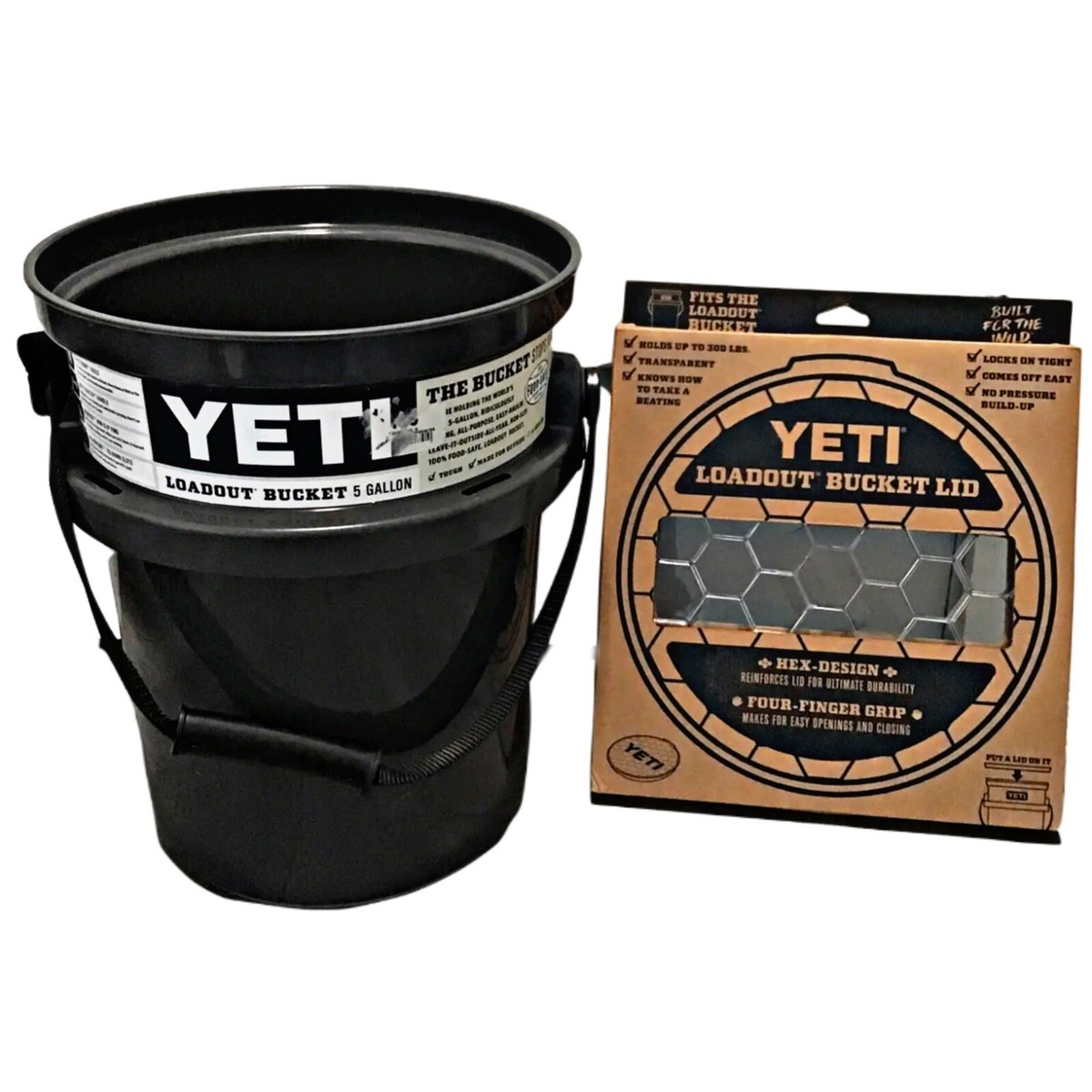 Yeti Loadout 5 Gallon Bucket Charcoal & Yeti Loadout Bucket